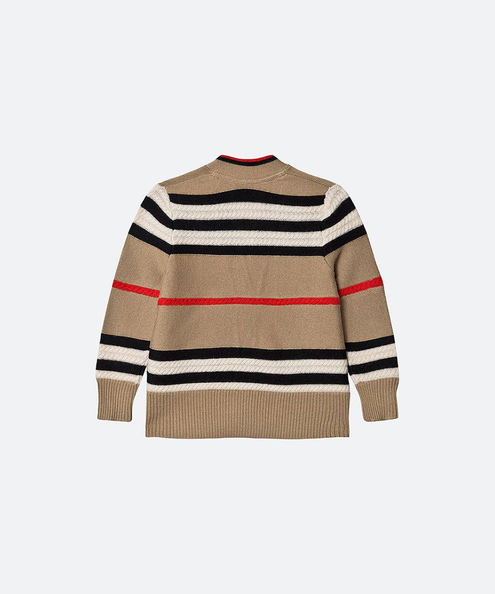 Stripe Cashmere Cardigan