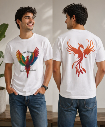 Phoenix Graphic T-Shirt — "Rise Again" Unbreakable Spirit