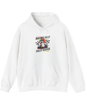 Racing Silly Goose Hoodie | motorsport parody, checkered pit crew