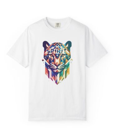 Spirit Tiger T-Shirt — Colorful Geometric Animal Graphic Tee